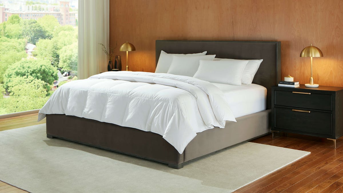 Saatva Down Comforter Sateen Cotton Cover