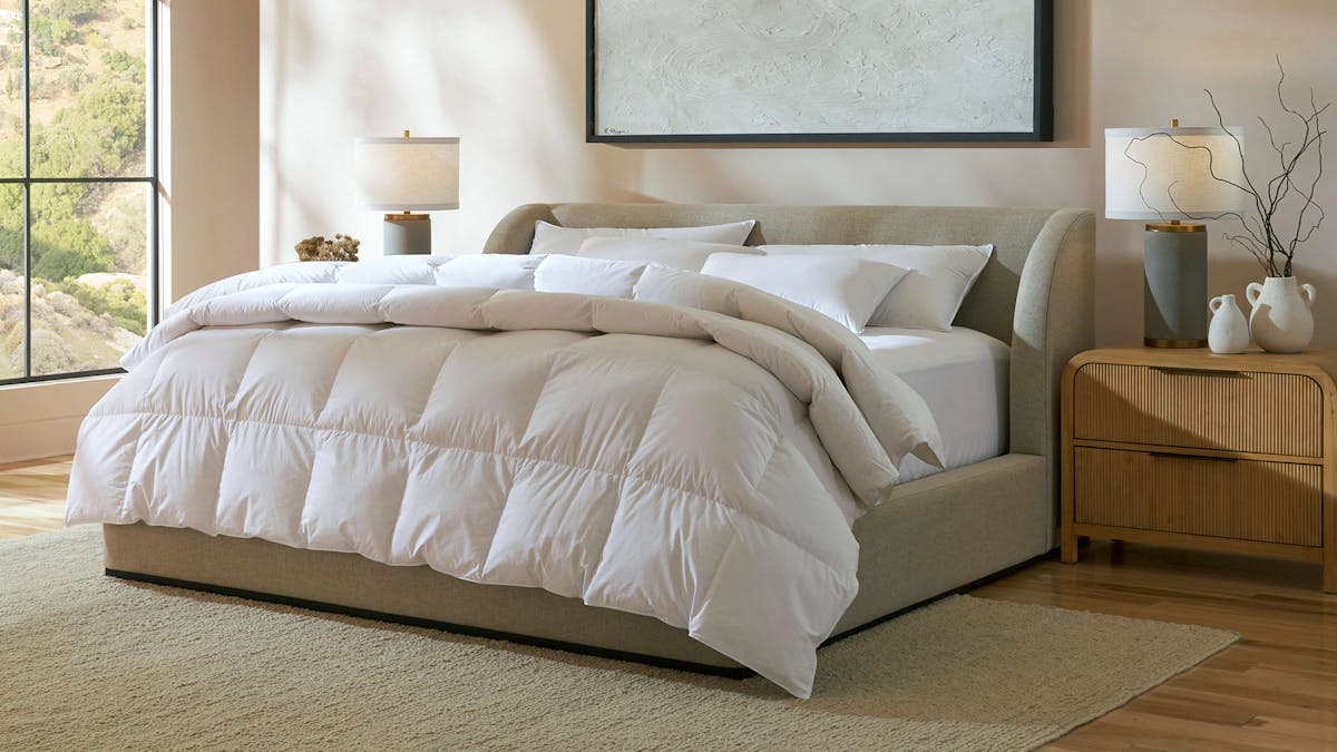 Saatva Down Comforter Sateen Cotton Cover