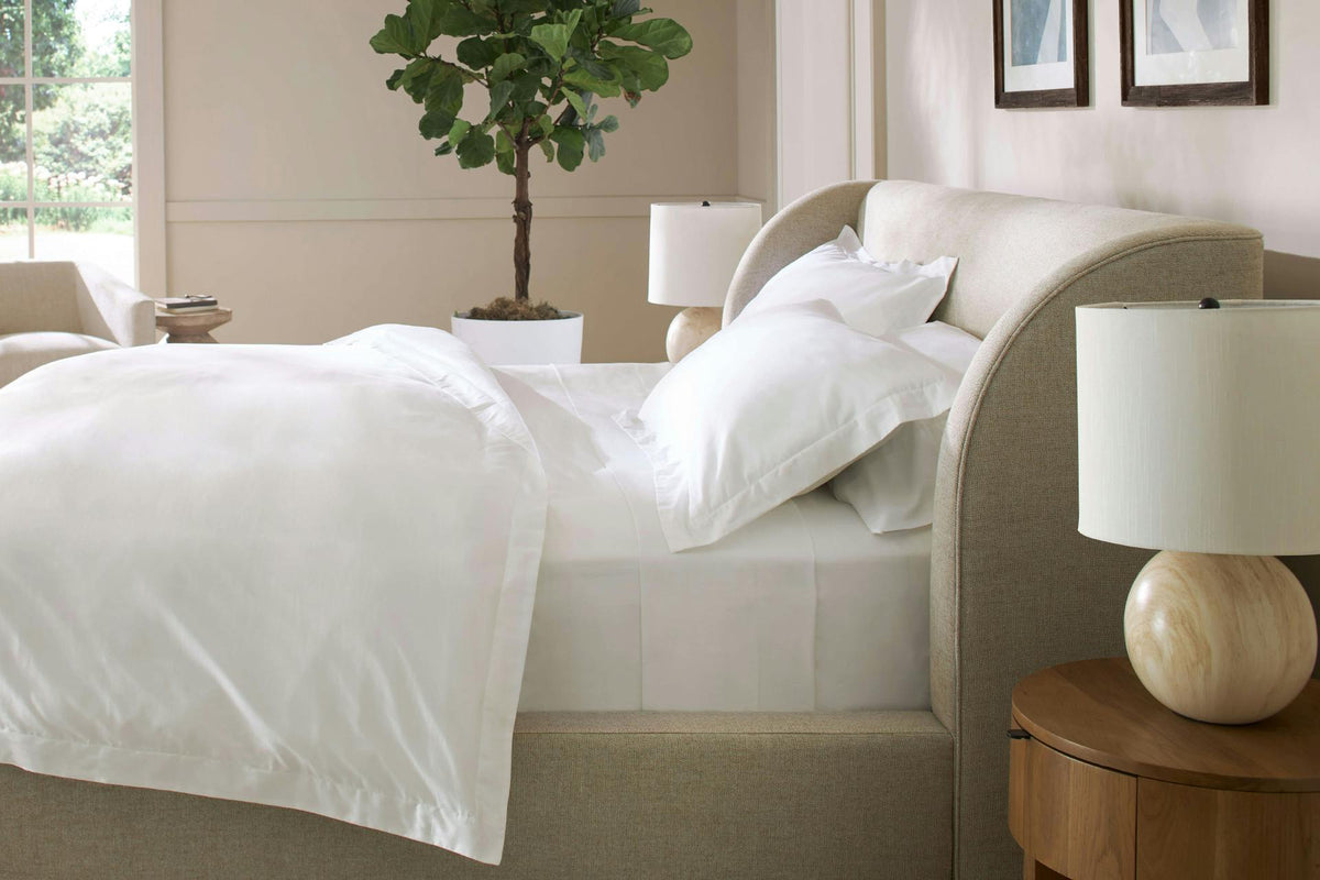 Saatva Percale Pillowcase Pair 100% Long Staple Cotton